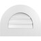 Ekena Millwork Round Top Surface Mount PVC Gable Vent: Functional, w/ 3-1/2"W x 1"P Standard Frame, 18"W x 14"H GVPRT18X1401SF - alternate 1